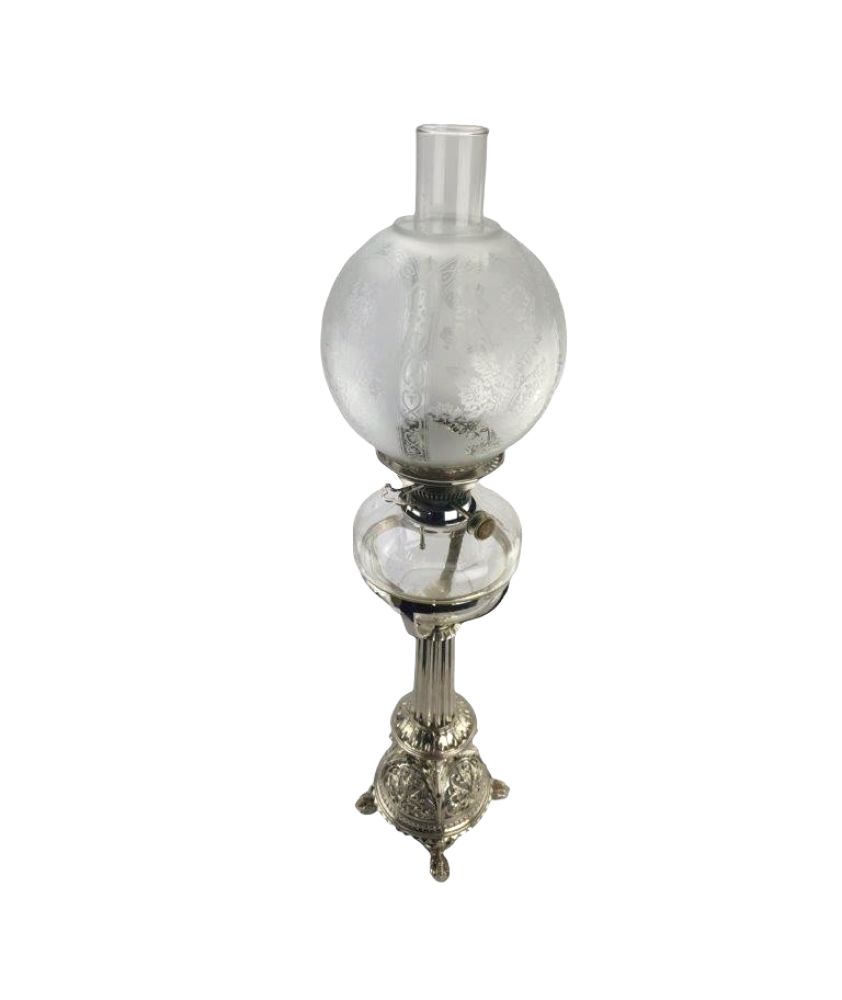 Chrome Plated No. 2 Duplex Oil Lamp Beautiful Home Lighting